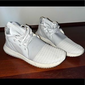 ADIDAS - Off White leather toe sneakers